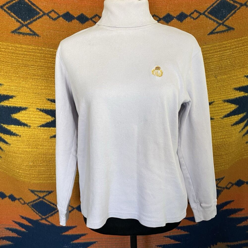 Vintage Lauren Ralph Lauren Light Purple Turtleneck Shirt Top! Casual. Medium.